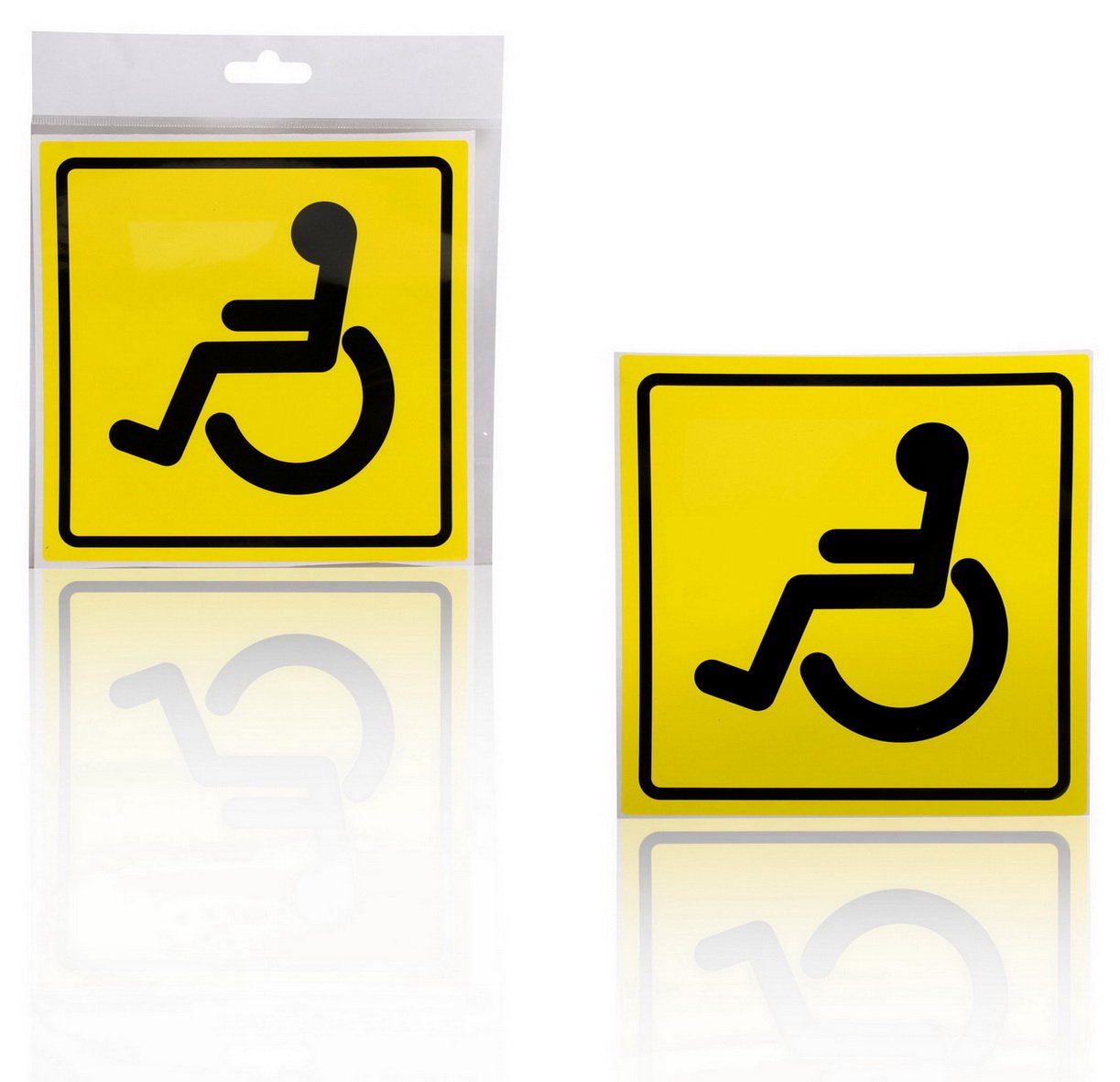 Знак Инвалид ГОСТ, наружный, самоклеящийся (150*150 мм), в уп  1шт